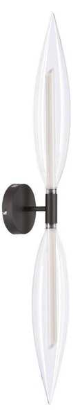 Nástěnná lampa NORDIC 2xG9/5W/230V černá/čirá