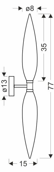 Nástěnná lampa NORDIC 2xG9/5W/230V černá/čirá