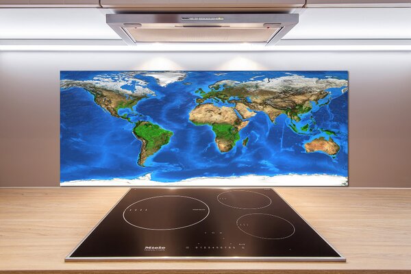 Dekorační panel sklo Mapa světa pksh-97580792