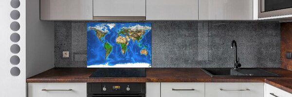 Dekorační panel sklo Mapa světa pksh-97580792