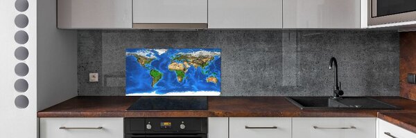 Dekorační panel sklo Mapa světa pksh-97580792