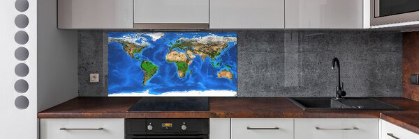 Dekorační panel sklo Mapa světa pksh-97580792