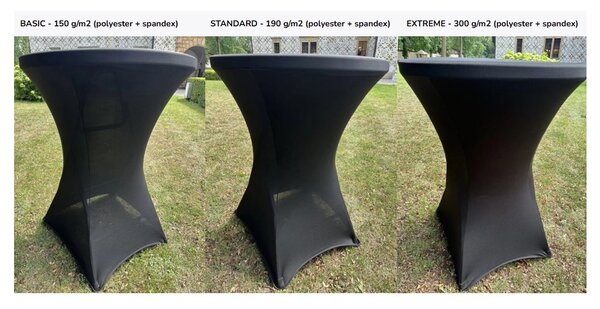TENTino Elastický ubrus STANDARD na koktejlový bistro stůl 60 cm VÍCE BAREV Barva ubrusu: ORANŽOVÁ / ORANGE