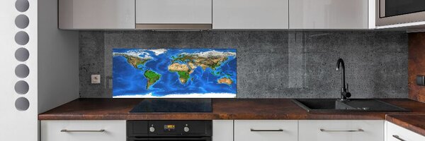Dekorační panel sklo Mapa světa pksh-97580792