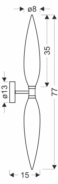 Nástěnná lampa NORDIC 2xG9/5W/230V černá/zlatá