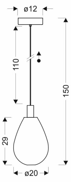 Lustr na lanku DENSO 1xG9/5W/230V pr. 20 cm měděná/černá