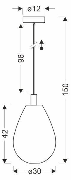 Lustr na lanku DENSO 1xGU10/10W/230V pr. 30 cm černý chrom