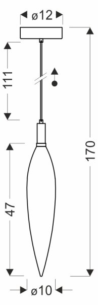 Lustr na lanku NORDIC 1xG9/5W/230V černá/čirá
