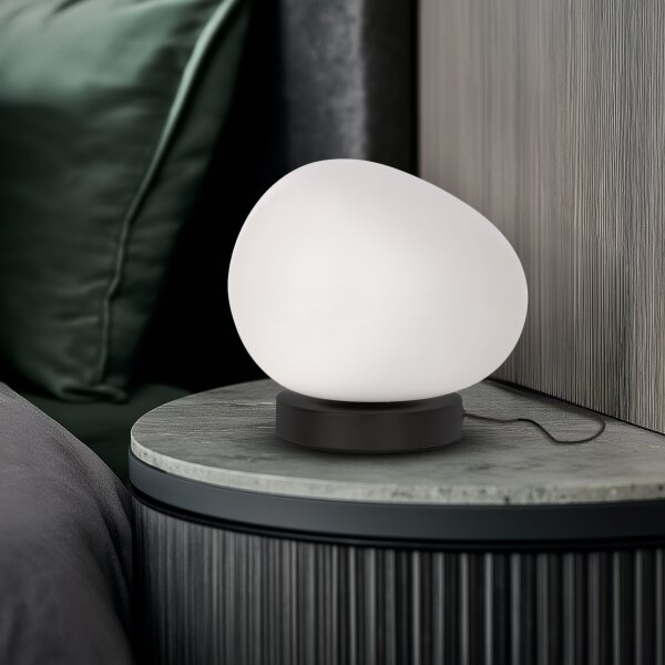 Stolní lampa STONES 1xE27/40W/230V černá