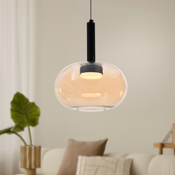 Lustr na lanku BUENO 1xGX53/9W/230V pr. 25 cm kouřová béžová