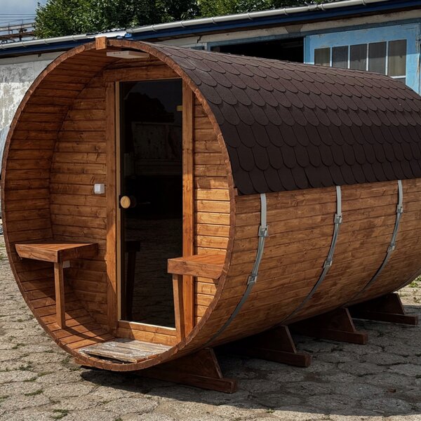 Venkovní sudová sauna 340 cm