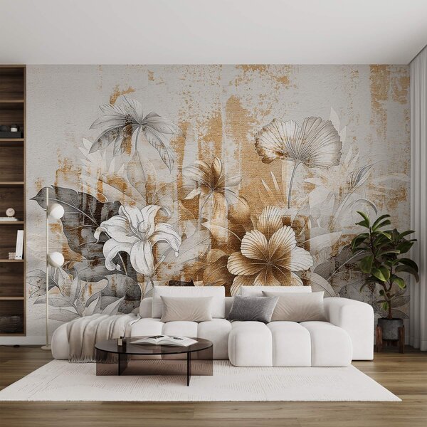 Fototapeta Elegantní květinový design s jemnými tóny, Přírodní fototapety, Populární fototapety, w08767 - Tapeko.co.cz