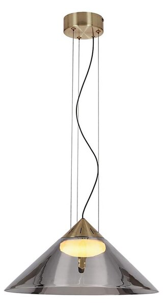 Lustr na lanku PRESTO 1xGX53/10W/230V pr. 34 cm zlatá/kouřová šedá