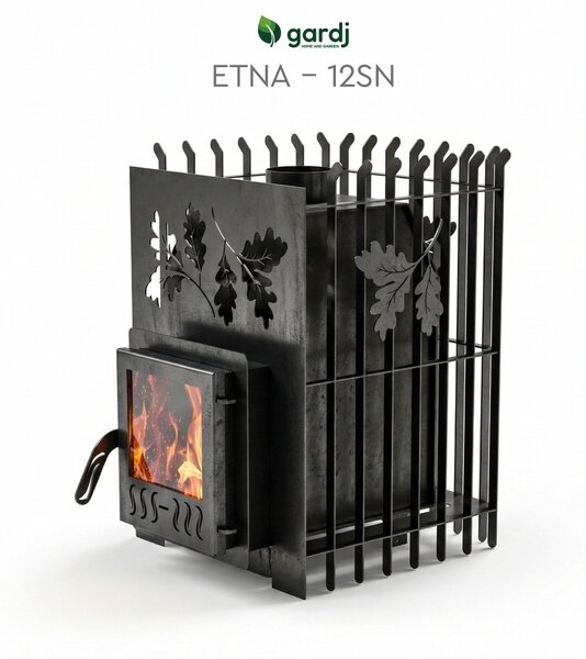 Kamna na dřevo Etna 12 SN s vestavěným topeništěm a sklem