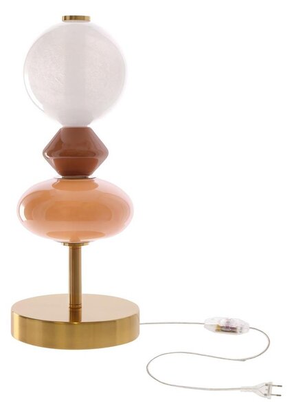 LED Stolní lampa FLORES LED/10W/230V zlatá/oranžová/hnědá