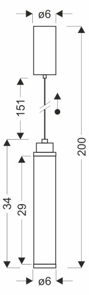 LED Lustr na lanku CORTE LED/10W/230V černá