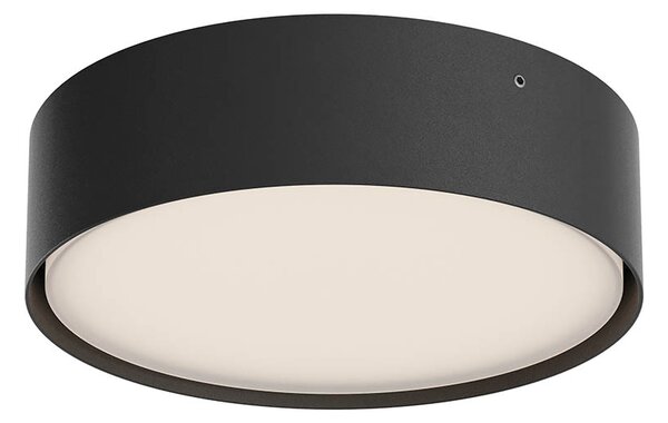 Redo Venkovní stropní LED svítidlo NOX, pr.22 cm, 21W, CCT 2700/3000K, IP65 Barva: Černá, Stmívání, řízení: ON/OFF (bez stmívání)