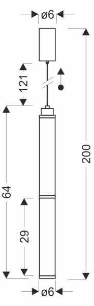 LED Lustr na lanku CORTE LED/18W/230V černá