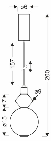LED Lustr na lanku FLORES LED/7W/230V zlatá/hnědá