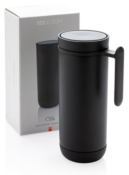 Termohrnek s rukojetí Clik, 225 ml, XD Design, černý