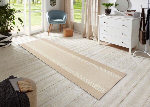 Hanse Home, AKCE: 80x200 cm Běhoun Basic 105490 Ivory, béžová, chodba / předsíň