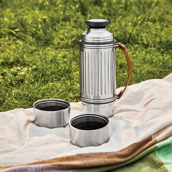 Outdoorová termoska Duo, 1l, Black+Blum, stříbrná