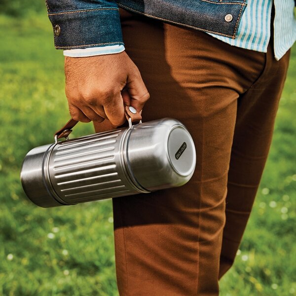 Outdoorová termoska Duo, 1l, Black+Blum, stříbrná