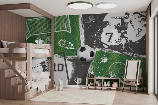 Fototapeta Fotbalové dění na hřišti, Fotbalové fototapety, Populární fototapety, w03121 - Tapeko.co.cz