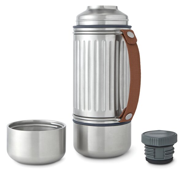 Outdoorová termoska Duo, 1l, Black+Blum, stříbrná