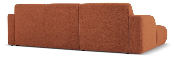 Hnědá rohová pohovka z textilie bouclé (levý roh) Molino – Micadoni Home