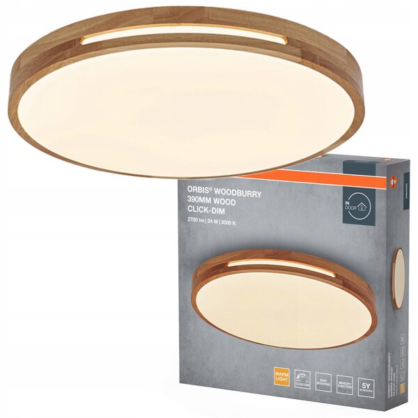 Stropní Svítidlo LED svítidlo 24W 1500lm 3000K teplá bílá hnědá Orbis Osram