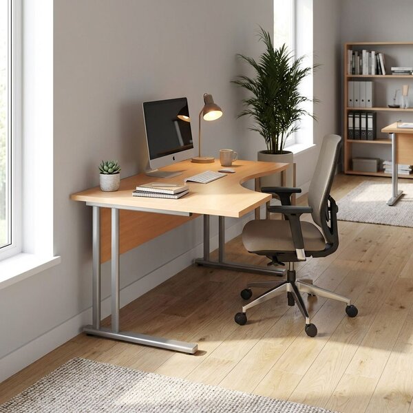 Ergonomický stůl Visio 140 x 100 cm, levý, buk