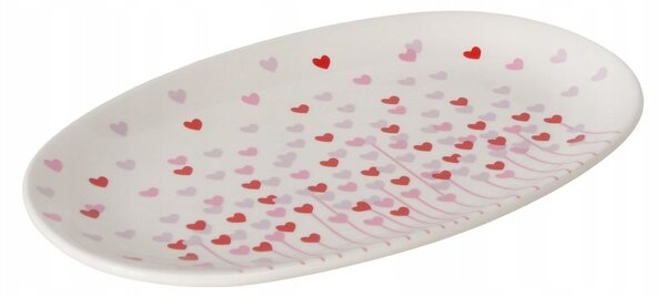 KERAMICKÁ MISKA S SRDÍČKA PRO SERVÍROVÁNÍ SHERINE 29 X 18,5 CM