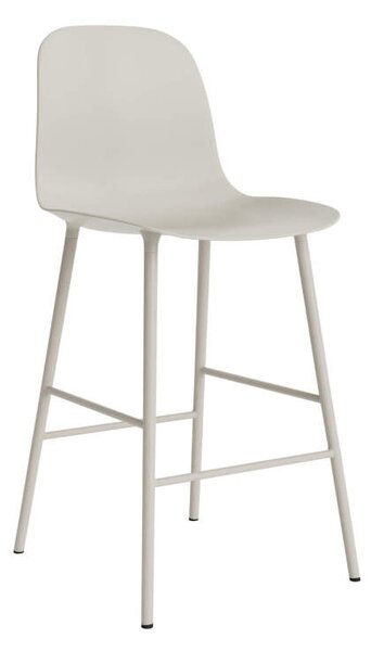 Normann Copenhagen Barová židle s opěrkou Form 65 cm, light grey