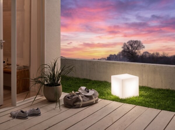 Eglo 900294 - Venkovní stojací lampa BOTTONA 1xE27/15W/230V 30x30 cm IP65