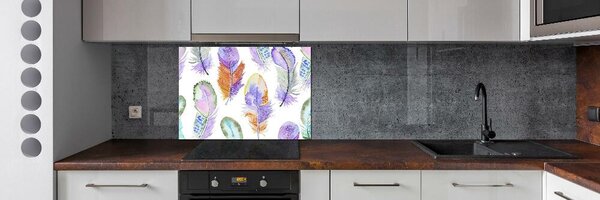 Panel do kuchyně Barevné pírka pksh-98714583