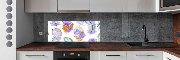 Panel do kuchyně Barevné pírka pksh-98714583