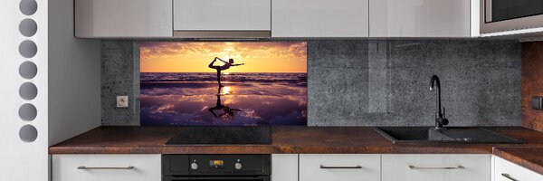 Panel do kuchyně Joga na pláži pksh-98847992