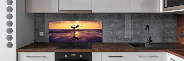 Panel do kuchyně Joga na pláži pksh-98847992