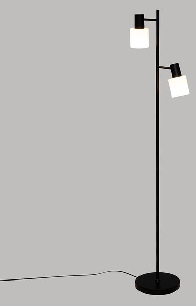 STOJACÍ LAMPA KOVOVÁ ČERNÁ 143 cm LAMPA DO OBÝVÁKU MODERNÍ