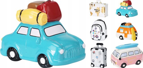 Pokladnička TravelFun 15×10×9,8 cm , retro karavan