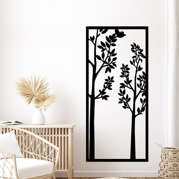 Dřevo života | Dřevěná dekorace strom LONG | Rozměry (cm): 27x60 | Barva: Černá