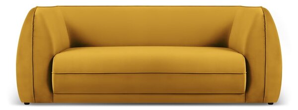 Žlutá sametová pohovka 190 cm Lando – Micadoni Home