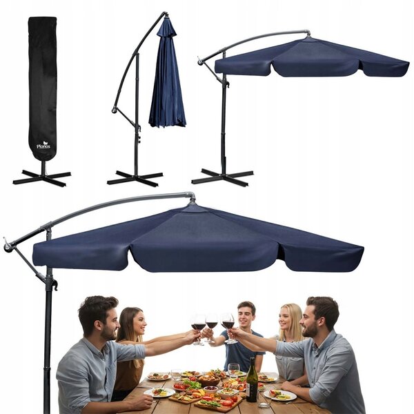 Plonos PL-880 Skládací zahradní deštník 6-segmentový 350 cm s krytem