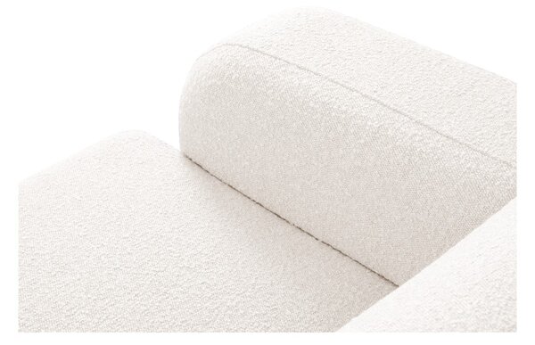 Bílá rohová pohovka z textilie bouclé (pravý roh) Molino – Micadoni Home