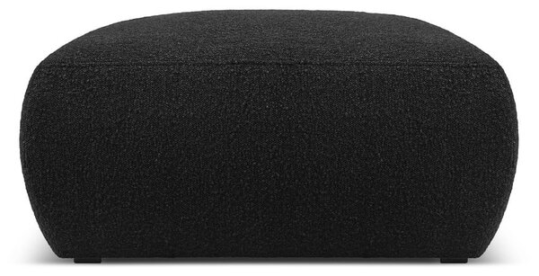 Černý taburet z textilie bouclé Molino – Micadoni Home