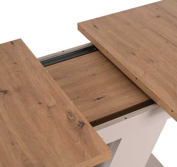 JAKS Rozkládací jídelní stůl Clark 120–160 cm dub Artisan / kašmír