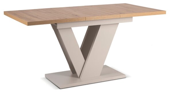 JAKS Rozkládací jídelní stůl Clark 120–160 cm dub Artisan / kašmír