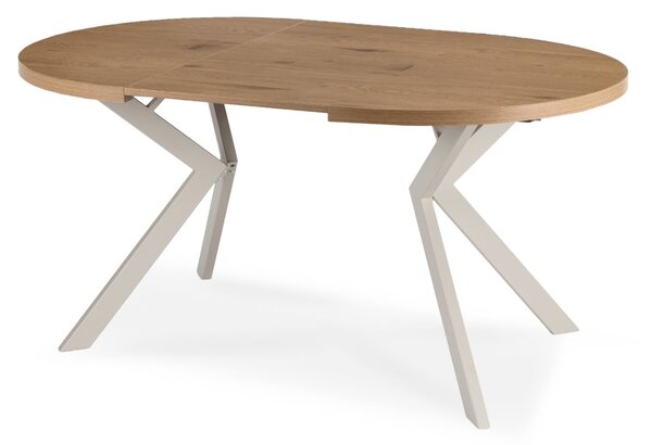 JAKS Kulatý rozkládací jídelní stůl Lukas 100–250 cm dub / kašmír