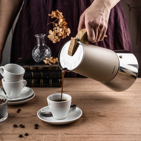 Nerezový kávovar na espresso 600ml 12 šálků Klausberg